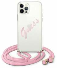 Telefoniümbris Guess GUHCP12LCRTVSPI, Apple iPhone 12 Pro Max, läbipaistev/roosa