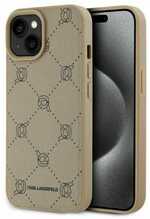 Telefoniükaas Karl Lagerfeld PU Karl Heads Pattern MagSafe, Apple iPhone 15, beež