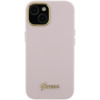 Telefoniümbris Guess Silicone Script Metal Logo & Frame GUHCP15XSMBSLP, iPhone 15 Pro Max, roosa