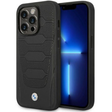 Telefoniümbris BMW Leather Seats Pattern MagSafe BMHMP14X22RPSK, Apple iPhone 14 Pro Max, must