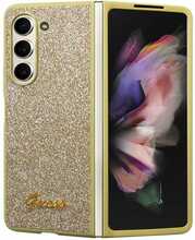 Telefoniümbris Guess Glitter Script GUHCZFD5HGGSHD, Samsung Galaxy Z Fold 5, kuldne