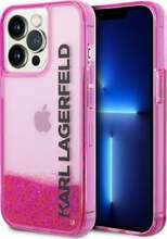 Telefoniümbris Karl Lagerfeld Liquid Glitter Elong KLHCP14XLCKVF, Apple iPhone 14 Pro Max, roosa