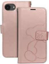 MEZZO klapiga ümbris OEM, iPhone 16e (SE 4 2025), karu roosa kuldne