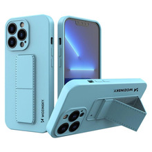Wozinsky Kickstand Case silikoonümbris alusega, Apple iPhone 13 Pro, helesinine