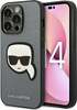 Telefoniümbris Karl Lagerfeld KLHCP14XSAPKHG Saffiano Karl`s Head Patch, Apple iPhone 14 Pro Max, hõbedane