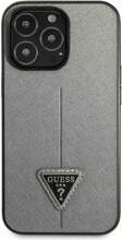 Telefoniümbris Guess PU Saffiano Triangle Case GUHCP13LPSATLG, Apple iPhone 13 Pro, hõbedane