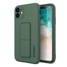 Wozinsky Kickstand Case silikoonümbris alusega, Apple iPhone 12 Pro Max, tumeroheline