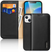 Telefoniümbris Dux Ducis Hivo nahast kaanekaanega, Apple iPhone 14 Plus, must