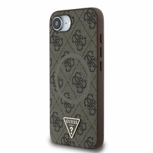 Telefoniümbris Guess 4G Strass Triangle Metal Logo, Apple iPhone 16e, pruun