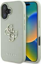 Telefoniümbris Guess Grained Big 4G Logo Small Classic Logo, Apple iPhone 16, roheline