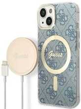 Telefoniümbris Guess GUBPP14MH4EACSB 4G Print MagSafe, Apple iPhone 14 Plus, sinine
