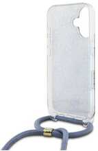 Telefoniümbris Guess GUHCP16SHC4SEB Crossbody Cord 4G Print, Apple iPhone 16 6.1, sinine