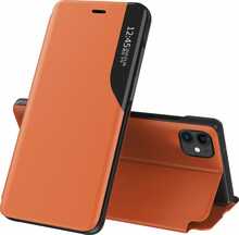 Telefoniümbris Hurtel Eco Leather View, Apple iPhone 13 Pro, oranž
