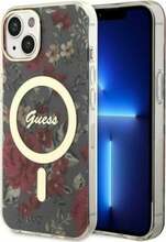 Telefoniümbris Guess Flower MagSafe GUHMP14MHCFWSA, Apple iPhone 14 Plus, roheline/khaki