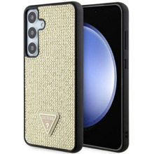 Telefoniümbris Guess Rhinestone Triangle GUHCS24MHDGPPD, Samsung Galaxy S24 Plus, kuldne