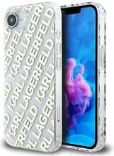 Karl Lagerfeld IML Repeat Logo ümbris, Apple iPhone 16e, kuldne