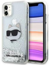 Telefoniümbris Karl Lagerfeld KLHCN61LNCHCS Glitter Choupette Head, Apple iPhone 11/XR, hõbedane