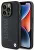 Telefoniümbris BMW Leather Hot Stamp BMHCP15XSLLBK, Apple iPhone 15 Pro Max, must