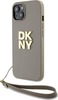 Telefoniümbris DKNY Hardcase Wrist Strap Stock Logo DKHCP15SPBSWSE, Apple iPhone 13/14/15, beež