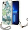 Telefoniümbris Guess GUHCP13SHFLSN Flower Strap, Apple iPhone 13 mini, roheline