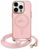 Telefoniümbris Guess GUHMP16SHCTSGNSP Crossbody Cord Script MagSafe, Apple iPhone 16, roosa
