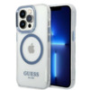 Telefoniümbris Guess Metal Outline MagSafe GUHMP14LHTRMB, Apple iPhone 14 Pro, sinine