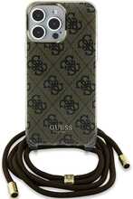 Telefoniümbris Guess Crossbody Cord 4G Print GUHCP15LHC4SEW, Apple iPhone 15 Pro, pruun