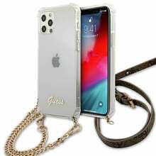 Telefoniümbris Guess GUHCP12MKC4GSGO 4G Gold Chain, Apple iPhone 12/12 Pro, läbipaistev