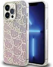 Telefoniümbris Hello Kitty IML Gradient Electrop Crowded Kitty Head HKHCP15LHCHPEP, Apple iPhone 15 Pro, roosa