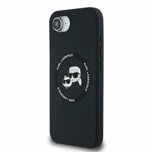 Telefoniümbris Karl Lagerfeld Liquid Silicone K&CH Heads MagSafe, Apple iPhone 16e, must