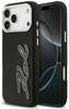 Karl Lagerfeld FW Grained Signature Logo ümbris, Apple iPhone 17 Pro Max, must
