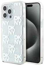 Telefoniümbris DKNY Liquid Glitter Multilogo DKHCP15XLCPEPT, Apple iPhone 15 Pro Max, valge