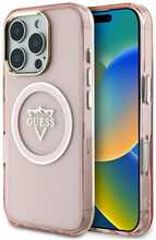 Telefoniümbris Guess IML Metal Mountain Logo MagSafe, Apple iPhone 16 Pro Max, roosa