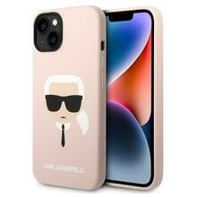 Karl Lagerfeld KLHCP14MSLKHLP silikoonümbris Karl's Head, Apple iPhone 14 Plus / 15 Plus 6.7, roosa