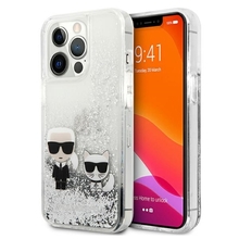 Telefoniümbris Karl Lagerfeld Liquid Glitter KLHCP13XGKCS, Apple iPhone 13 Pro Max, hõbedane