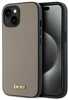 Telefoniümbris DKNY DKHMP15SPGHLME Grained Metal Logo MagSafe, Apple iPhone 15, kollane