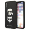 Telefoniümbris Karl Lagerfeld Saffiano Ikonik Karl&Choupette Head KLHCI65SAKICKCBK, Apple iPhone XS Max, must
