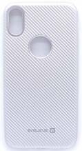 Telefoniümbris Evelatus Carbon Back Case, Apple iPhone X, hõbe