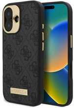Telefoniümbris Guess 4G Logo Plate MagSafe Case, Apple iPhone 16 Plus, must