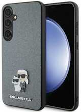 Karl Lagerfeld Saffiano Karl & Choupette Metal Pin KLHCS24MPSAKCMPG ümbris, Samsung Galaxy S24 Plus, hall