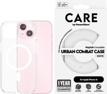 Telefoniümbris PanzerGlass CARE by PanzerGlass Urban Combat Case MagSafe, Apple iPhone 15, valge