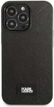 Telefoniümbris Karl Lagerfeld Saffiano Plaque KLHCP13LSFMP2K, Apple iPhone 13 Pro, must