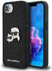 Telefoniümbris Karl Lagerfeld Fixed Glitter Karl&Choupette Heads, Apple iPhone 16e, must