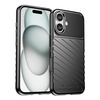 Hurtel Thunder silikoonümbris, Apple iPhone 16 Plus, must