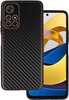 Telefoniümbris Tel Protect Leather Carbon, Xiaomi Redmi Note 11 5G/Note 11S 5G/Poco M4 Pro 5G, must