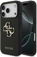 Telefoniümbris Guess Grained Big 4G & Classic Logo, Apple iPhone 17 Pro, must