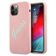 Telefoniümbris Guess GUHCP12LLSVSPG Silicone Vintage, Apple iPhone 12 Pro Max, roosa/roheline