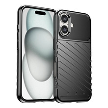 Hurtel Thunder silikoonümbris, Apple iPhone 16 Plus, must