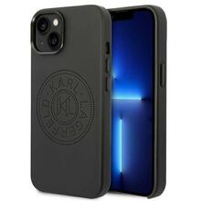 Telefoniümbris Karl Lagerfeld KLHCP14MFWHK Leather Perforated Logo, Apple iPhone 14 Plus, must