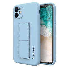 Wozinsky Kickstand silikoonümbris alusega, Apple iPhone 12, helesinine